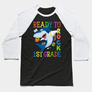 Dabbing 1st Grade Shark Back To School Gift Baseball T-Shirt